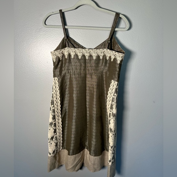 Anthropologie Moulinette Soeurs Linen Blend Embroidered Gorgeous Dress - Picture 4 of 11